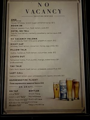 Menu photo 4 No Vacancy Cocktails Bakersfield, CA Menu photo 4 No Vacancy Cocktails Bakersfield, CA