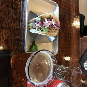 Casa Pearl - Fish taco and a delicious El Guapo from Oconnor brewing - Seafood Near Me - Williamsburg, Virginia Casa Pearl - Fish taco and a delicious El Guapo from Oconnor brewing - Seafood Near Me - Williamsburg, Virginia