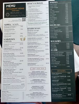 Menu photo 1 Restaurant Vienne Vienna, 9 Menu photo 1 Restaurant Vienne Vienna, 9