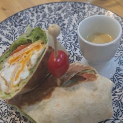 Cafe Odeon - Breakfast Wrap with honey mustard sauce