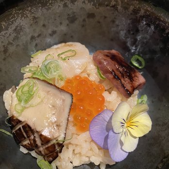 Hidden Omakase - Scallop, foie gras, and wagyu beef over rice - Sushi Bars Near Me - Houston, Texas Hidden Omakase - Scallop, foie gras, and wagyu beef over rice - Sushi Bars Near Me - Houston, Texas