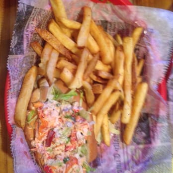 Red's Ice House - Lobster Roll and Fries. Awesome large chunk. - Seafood Near Me - Mount Pleasant, South Carolina