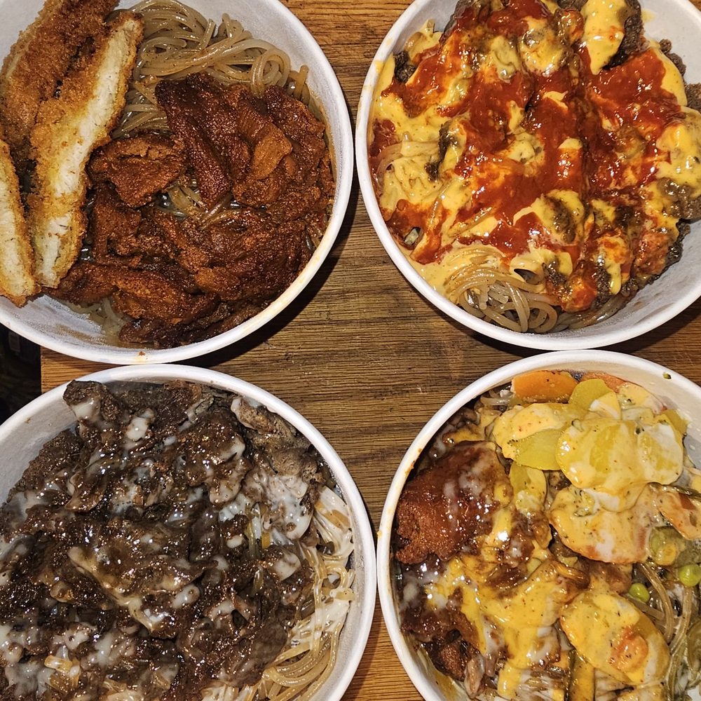 Cupbop - Korean BBQ - These bowls were supposed to be sauce on the side. As you can see, that didn't happen - Korean Near Me - Idaho Falls, Idaho Cupbop - Korean BBQ - These bowls were supposed to be sauce on the side. As you can see, that didn't happen - Korean Near Me - Idaho Falls, Idaho