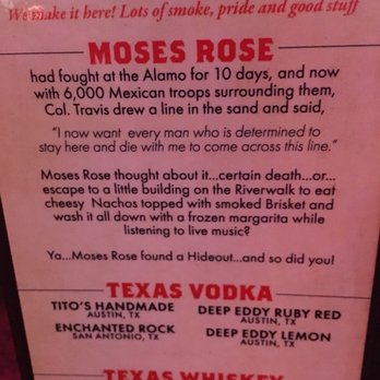 Moses Rose's Hideout - Barbeque Near Me - San Antonio, Texas Moses Rose's Hideout - Barbeque Near Me - San Antonio, Texas