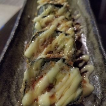 Misako - Submarine roll - spicy tuna, crab and avocado with mayo and eel sauce - Ramen Near Me - Virginia Beach, Virginia Misako - Submarine roll - spicy tuna, crab and avocado with mayo and eel sauce - Ramen Near Me - Virginia Beach, Virginia