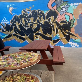 Spinning Dough - The view on the back patio - Pizza Near Me - Oakland, California Spinning Dough - The view on the back patio - Pizza Near Me - Oakland, California