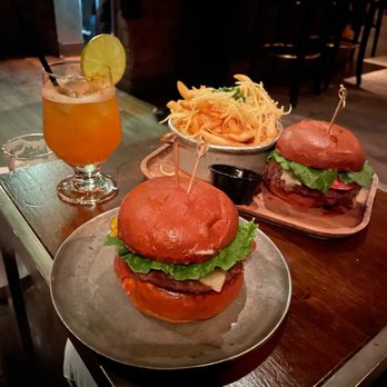 Library Bar - Impossible burger and spicy burg - New American Near Me - Los Angeles, California Library Bar - Impossible burger and spicy burg - New American Near Me - Los Angeles, California
