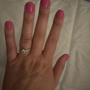 Himalayas Nail Spa - Hot pink -006 dip powder with my own nails - Nail Salons Near Me - Rocklin, California