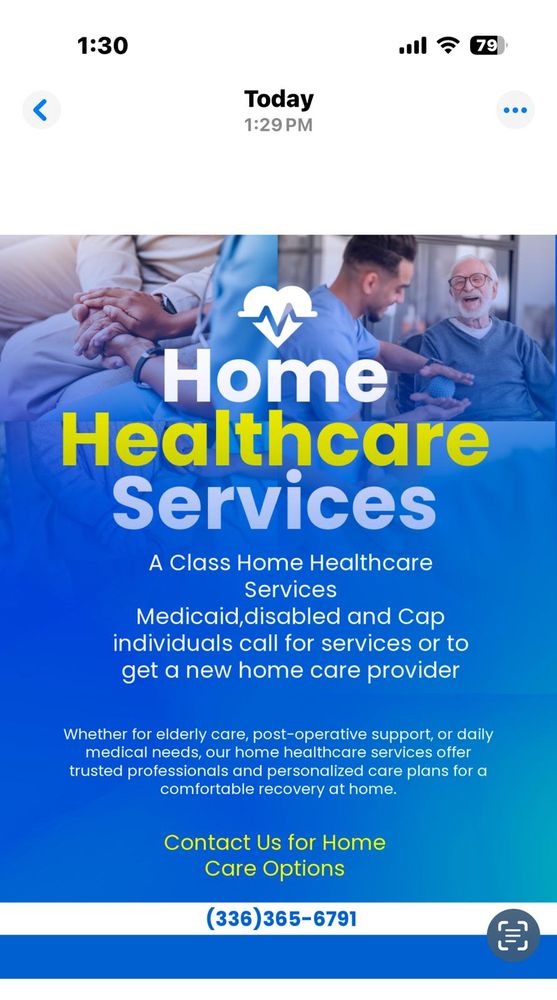 A Class Home Healthcare - home care agency in Greensboro, NC