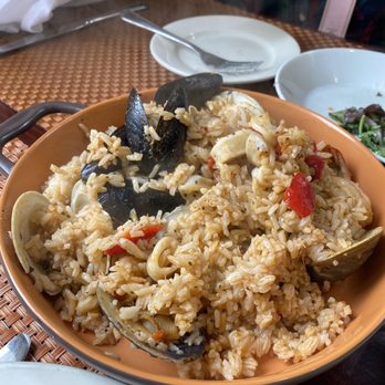 Tumi Peruvian and Italian Kitchen - Peruvian Paella (comes with either house or Caesar salad) - Italian Near Me - Hyannis, Massachusetts