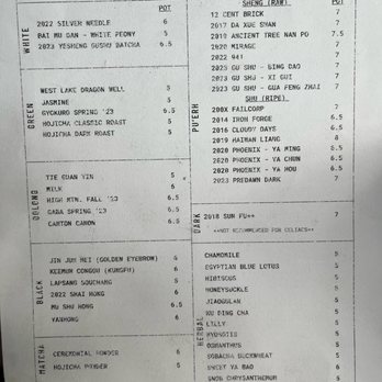 Lost Cultures Tea Bar - Their menu. - Tea Rooms Near Me - Albuquerque, New Mexico