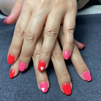 Nice Star Nails - Happy Valentine's Day! Beautiful nails done by Anna. - Nail Salons Near Me - Centennial, Colorado