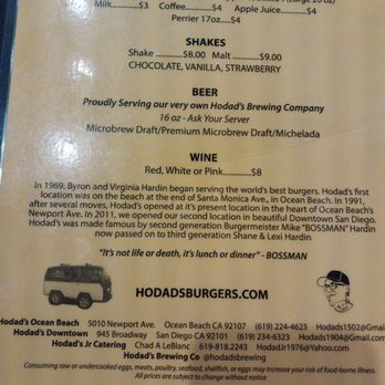Hodad’s - Menu - Burgers Near Me - San Diego, California Hodad’s - Menu - Burgers Near Me - San Diego, California