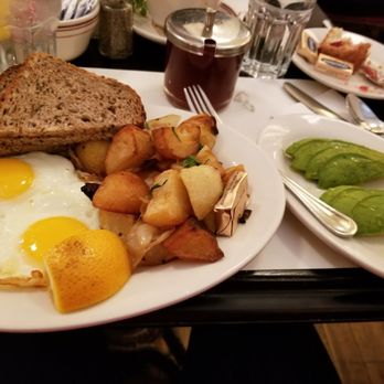 Raymond's - Sunny side eggs, hash browns, toast and avocado on the side. - Comfort Food Near Me - Ridgewood, New Jersey Raymond's - Sunny side eggs, hash browns, toast and avocado on the side. - Comfort Food Near Me - Ridgewood, New Jersey