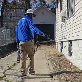 Blue Beetle Pest Control - Treating the exterior of a home with premium elimination and prevention products! - Pest Control Near Me - Overland Park, Kansas Blue Beetle Pest Control - Treating the exterior of a home with premium elimination and prevention products! - Pest Control Near Me - Overland Park, Kansas