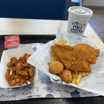 Long John Silver's - Two piece combo plus clam strips. - Fish & Chips Near Me - Albany, Georgia