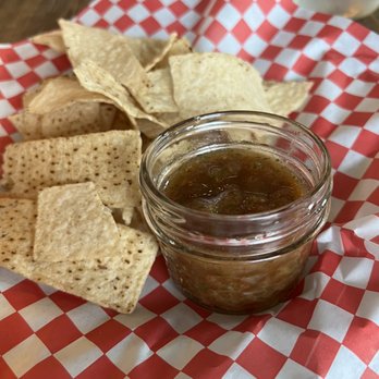 Mason & Dixie - Complimentary chips and salsa. The salsa is great but more of a thin tomato relish than a salsa. No spice. (12/29/2022) - Southern Near Me - Grapevine, Texas Mason & Dixie - Complimentary chips and salsa. The salsa is great but more of a thin tomato relish than a salsa. No spice. (12/29/2022) - Southern Near Me - Grapevine, Texas