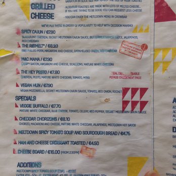 Meltdown - Menu - New American Near Me - Dublin, D