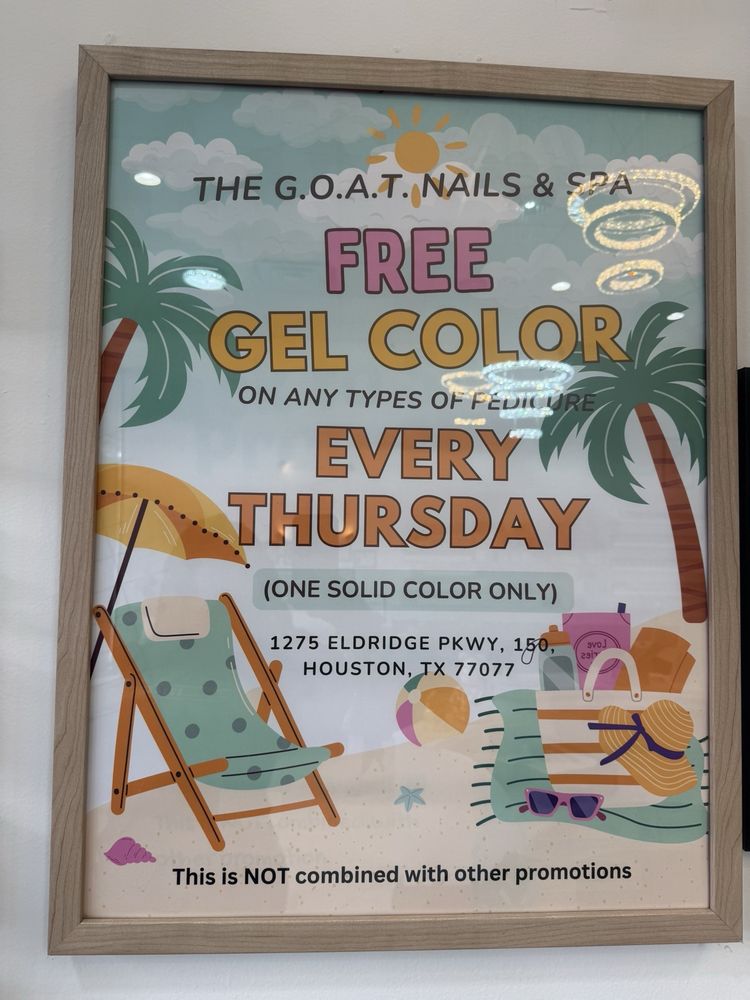 The GOAT Nails & Spa Logo