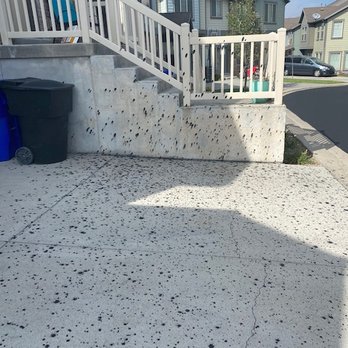 Morgan Pavement - This splatter shows an example of how careless their work is. - General Contractors Near Me - Clearfield, Utah