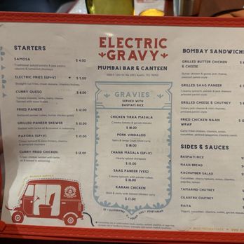 Electric Gravy Mumbai Bar & Canteen - Menu - Indian Near Me - Austin, Texas