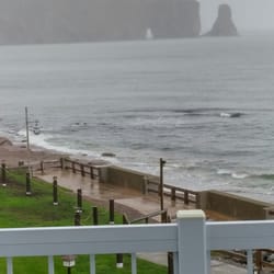 Hotel La Normandie - As seen from room 71. Fog is complimentary.