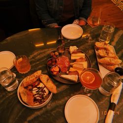 Arco Cocktail Lounge - Charcuterie board(The Farm), Burrata and Heirloom Tomatoes, and Pan Tostado.