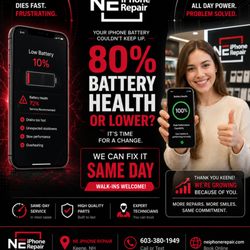 New England iPhone Repair  - Once your battery health drops below 80%, you may start noticing issues like shorter battery life, slower performance.