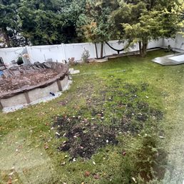 Bad job reseeding the patch by Sammy's landscaping of new Rochelle Bad job reseeding the patch by Sammy's landscaping of new Rochelle