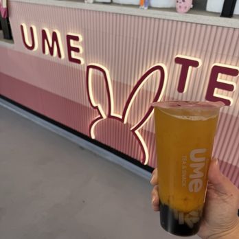 Ume Tea - Mango Green Tea with Lychee Jelly and Boba - Bubble Tea Near Me - North Hollywood, California Ume Tea - Mango Green Tea with Lychee Jelly and Boba - Bubble Tea Near Me - North Hollywood, California