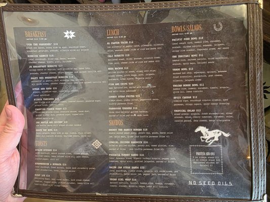 Menu photo 2 Salty Horse Costa Mesa, CA Menu photo 2 Salty Horse Costa Mesa, CA