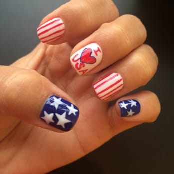 P Nails - Ready for the 4th of July!!! Love it so much!! - Nail Salons Near Me - Los Angeles, California