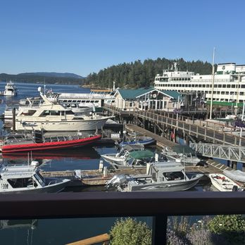 Downriggers - View from the outside dining area - American Near Me - Friday Harbor, Washington Downriggers - View from the outside dining area - American Near Me - Friday Harbor, Washington