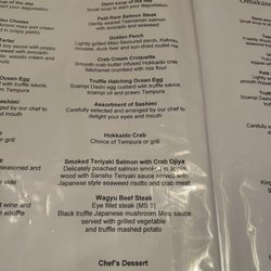 Omakase Course Menu - Chef's "New Age"