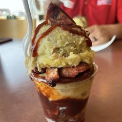 Porky's BBQ & Chicago Kitchen - Country Style Ribs. Porky's Parfait.