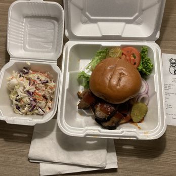 Cruiser's Cafe 66 - BBQ Brisket Sandwich with Coleslaw - American Near Me - Williams, Arizona