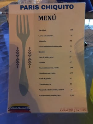 Menu photo 1 París Chiquito Seville, SE
