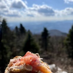Circle W General Store - Lox Bagel for breakfast at the Sugarloaf viewpoint. So yummy!