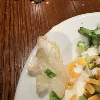 LongHorn Steakhouse - Piece of oxidized lettuce in my Mixed Greens Salad - Steakhouses Near Me - Bakersfield, California LongHorn Steakhouse - Piece of oxidized lettuce in my Mixed Greens Salad - Steakhouses Near Me - Bakersfield, California