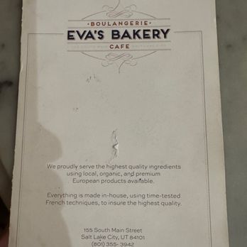 Eva's Bakery - menu - Bakeries Near Me - Salt Lake City, Utah