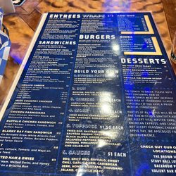 The Blue Leprechaun - Menu-extensive