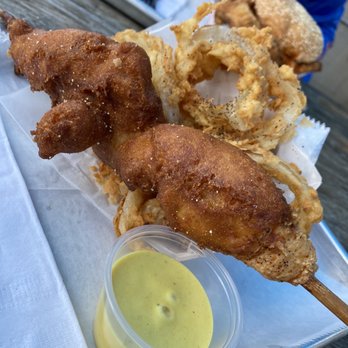 Big Ray's Fish Camp - 6 oz Lobster Tail Corndog - Seafood Near Me - Tampa, Florida