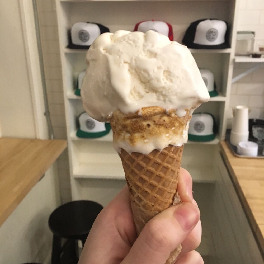 Gracie's Ice Cream - Salty whisky on a fluff cone - Ice Cream & Frozen Yogurt Near Me - Somerville, Massachusetts Gracie's Ice Cream - Salty whisky on a fluff cone - Ice Cream & Frozen Yogurt Near Me - Somerville, Massachusetts