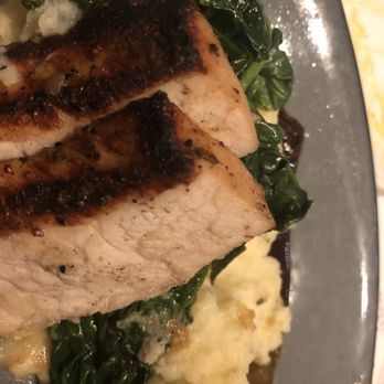 Burtons Grill & Bar - Grilled Pork Mashed Potatoes Spinach with a Cherry glaze - New American Near Me - Mount Pleasant, South Carolina Burtons Grill & Bar - Grilled Pork Mashed Potatoes Spinach with a Cherry glaze - New American Near Me - Mount Pleasant, South Carolina