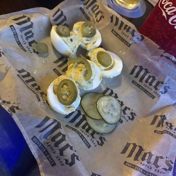 Mac's Speed Shop - Deviled eggs without the bacon - Barbeque Near Me - Raleigh, North Carolina Mac's Speed Shop - Deviled eggs without the bacon - Barbeque Near Me - Raleigh, North Carolina