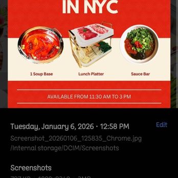 Xiang La Hot Pot - Website banner says that the much deal is until 3pm but they did not honor it and said it's wrong - Hot Pot Near Me - New York, New York