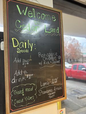 Menu photo 1 Cedar Land Charlotte, NC