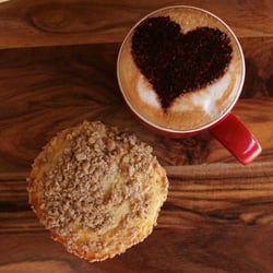 The Fat Badger Cafe & Catering Co - We use Organic Fair Trade Coffee from Segafredo - Organica Dark Roast and bake our traditional muffins on site.