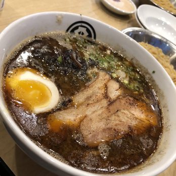Kashiwa Ramen - Black garlic Ramen with Swirl Broth, Pork Cha-shu Ramen with Pork Cha-shu (Wavy noodle) - Ramen Near Me - Costa Mesa, California Kashiwa Ramen - Black garlic Ramen with Swirl Broth, Pork Cha-shu Ramen with Pork Cha-shu (Wavy noodle) - Ramen Near Me - Costa Mesa, California