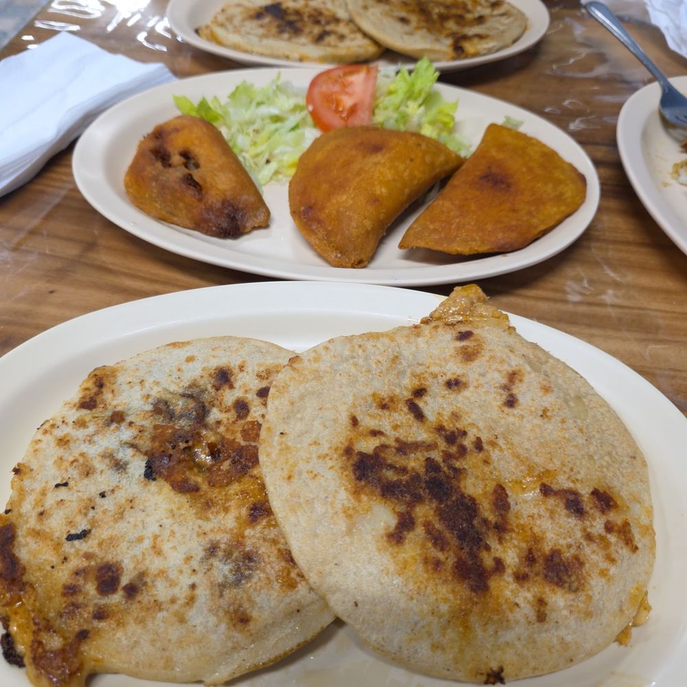 Lupita's Restaurant - Pupusas de chicharron con queso and rebueltas - Mexican Near Me - Costa Mesa, California